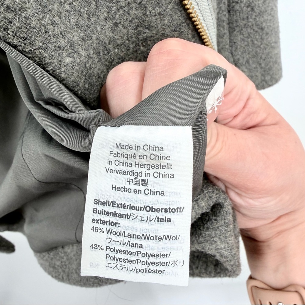 J. CREW Wool Standing Collar Zip City Coat in Heather Gray J6203 - Picture 6 of 11
